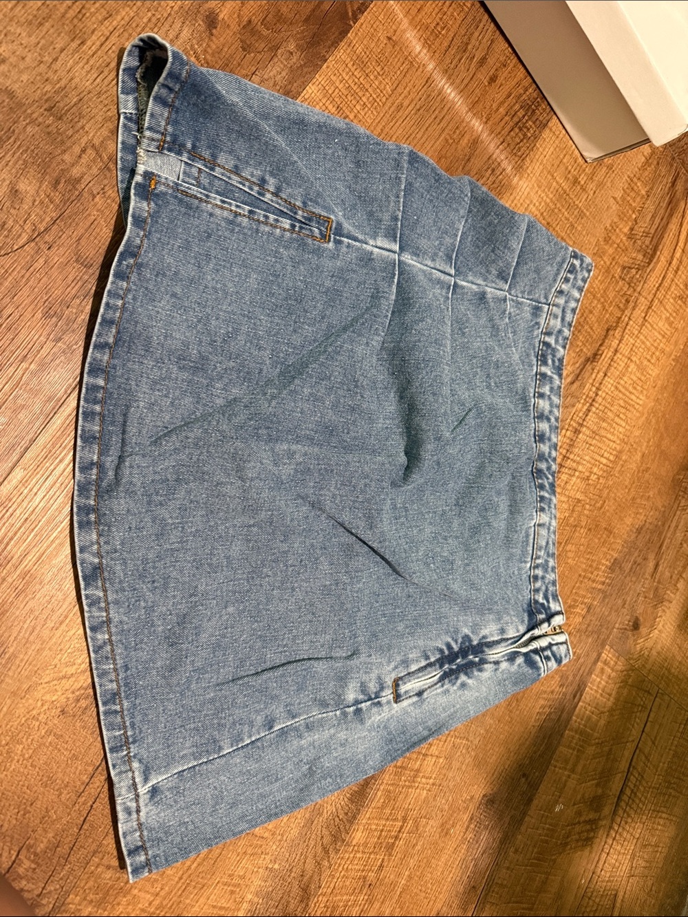 Denim Mini Skirt - Light Blue